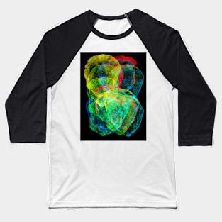 Abstract Meteor Shower Space Baseball T-Shirt